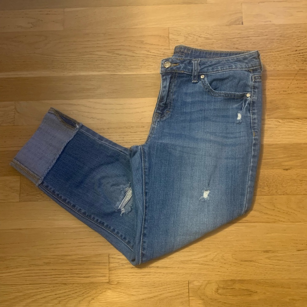 Jennifer Lopez Crop Boyfriend Jeans